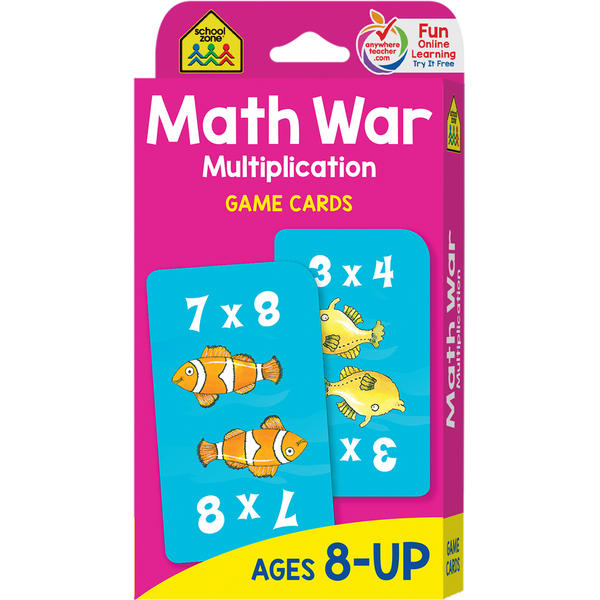 School Zone Publishing Math War Multiplication Game Cards, PK6 05032
